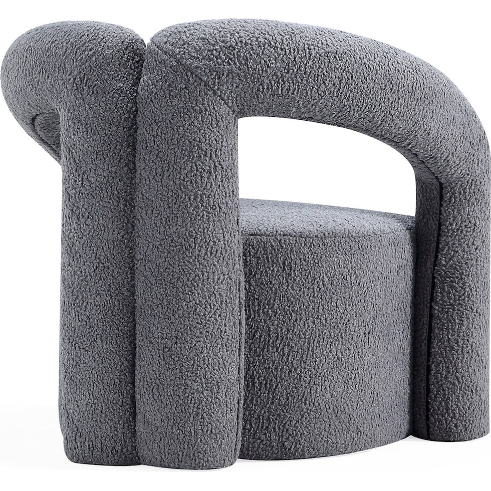 edmonda gray accent chair   