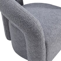 edmonda gray accent chair   
