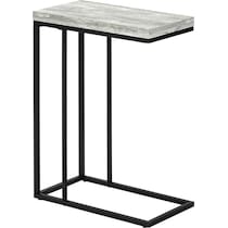 edmund gray black chairside table   
