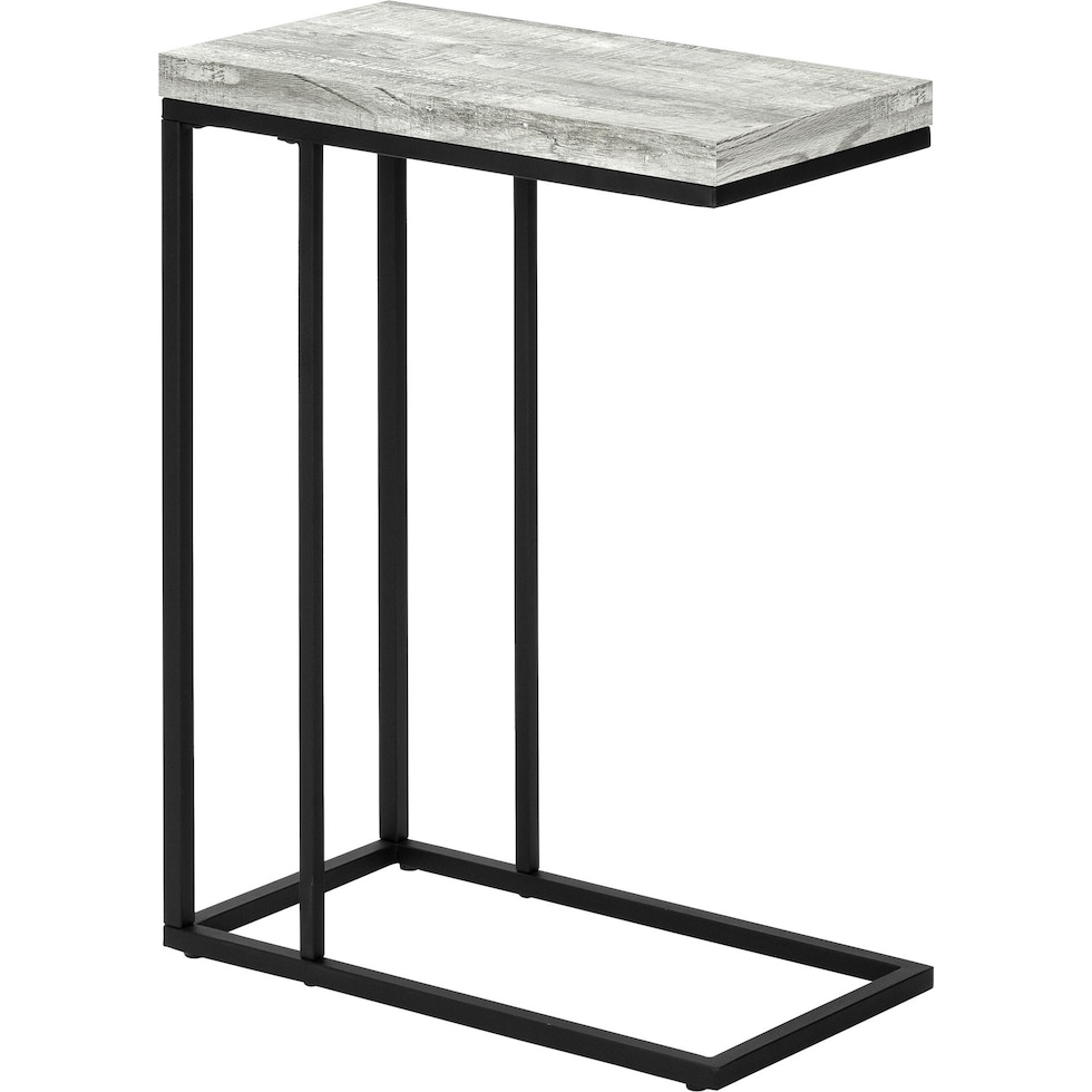 edmund gray black chairside table   