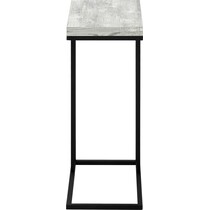 edmund gray black chairside table   