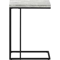 edmund gray black chairside table   