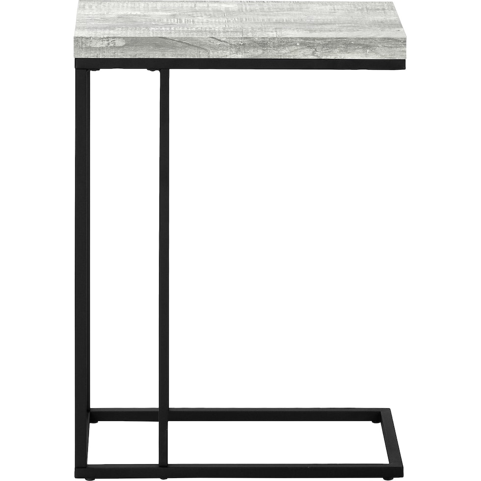 edmund gray black chairside table   