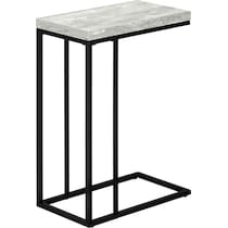 edmund gray black chairside table   