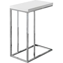 edmund white chrome chairside table   