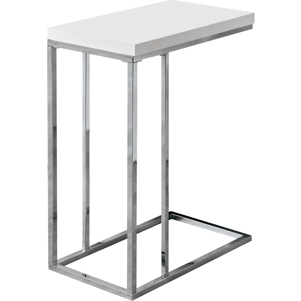 edmund white chrome chairside table   
