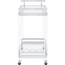 edward chrome clear bar cart   