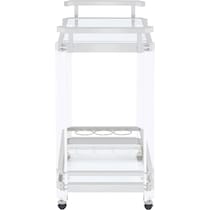edward chrome clear bar cart   