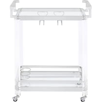 edward chrome clear bar cart   
