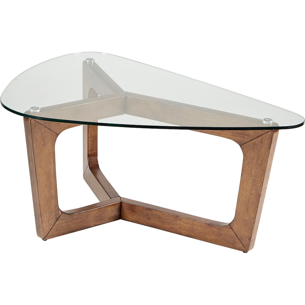 edwina light brown coffee table   