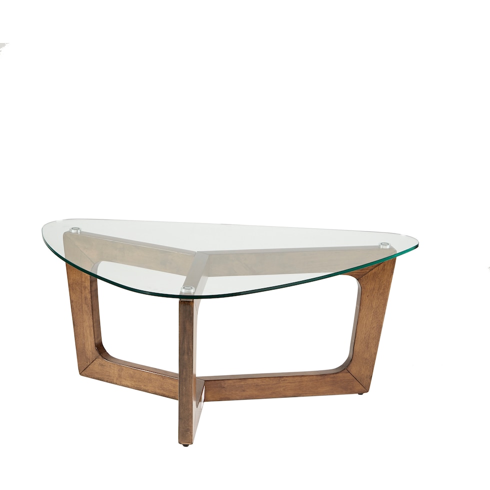 edwina light brown coffee table   