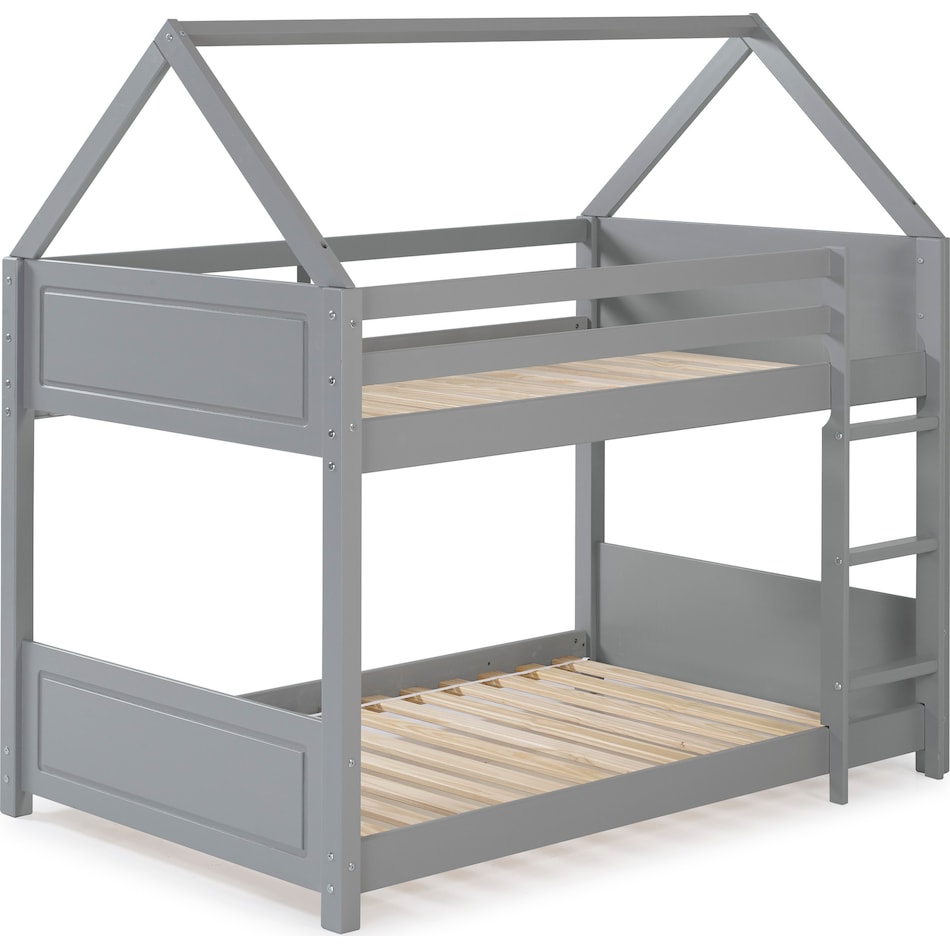 Effie Bunk Bed - Gray | Value City Furniture