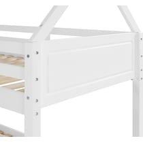 effie white twin over twin bunk bed   