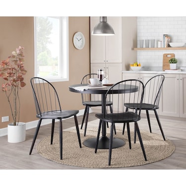 Eileen Set of 2 Dining Chairs - Black