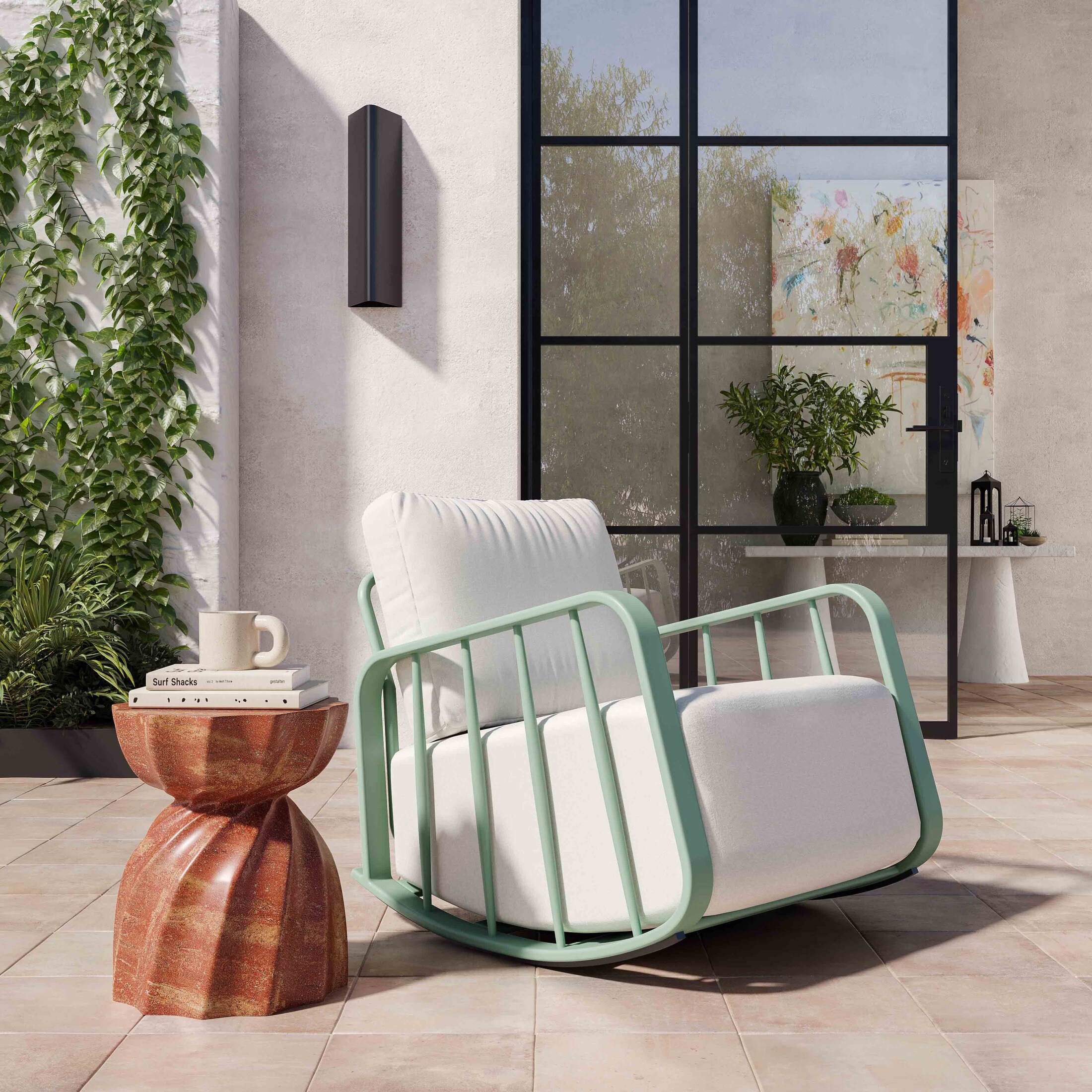 Cream rocking chair best sale