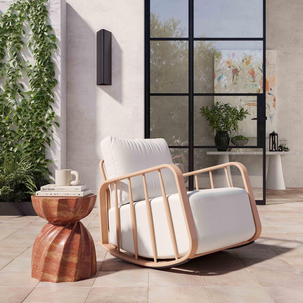el paso terracotta cream rocking chair   