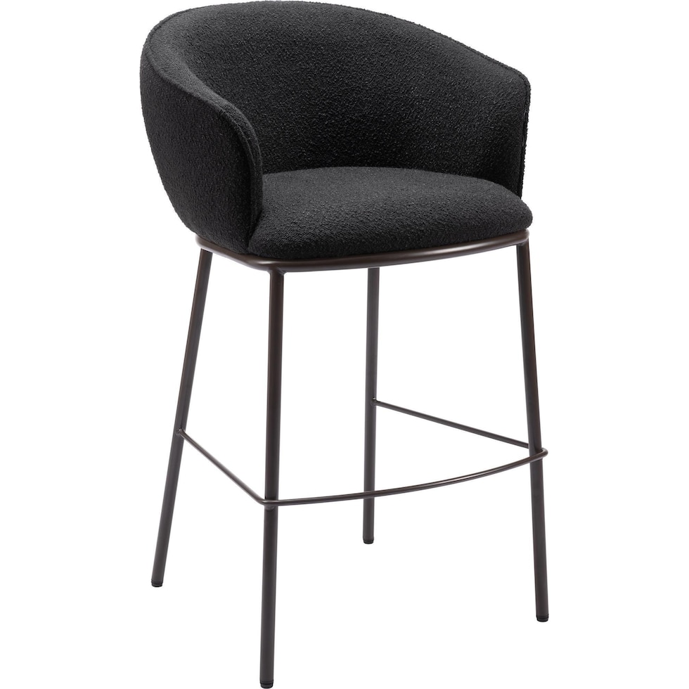 elan black bronze bar stool   