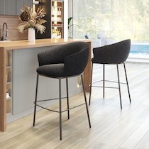 elan black bronze bar stool   