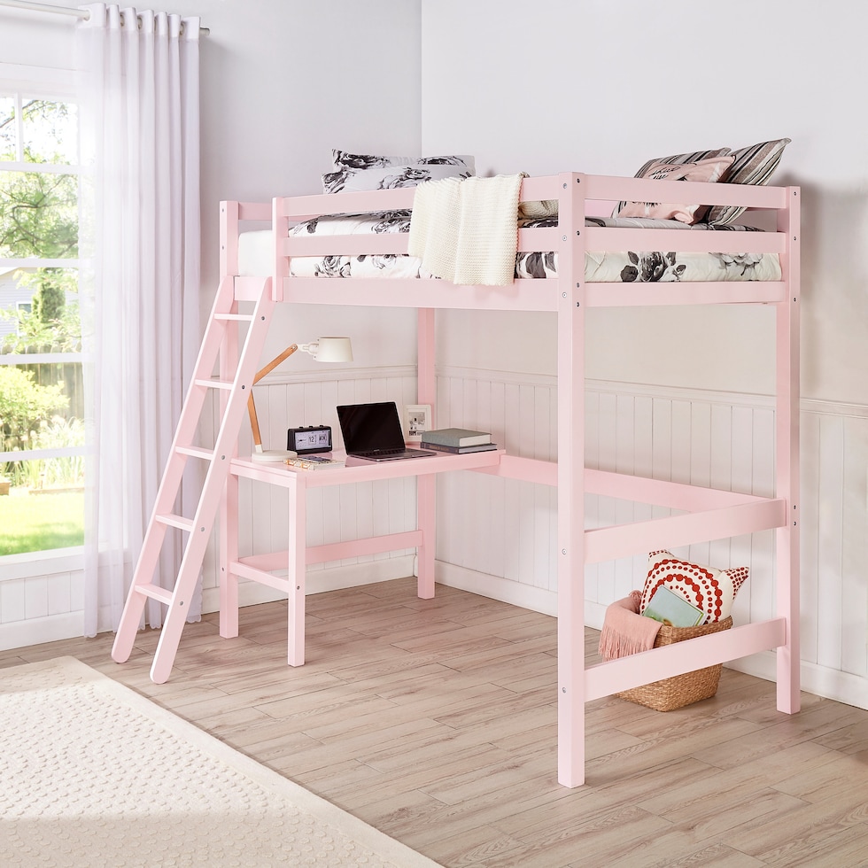 elara pink twin bed   