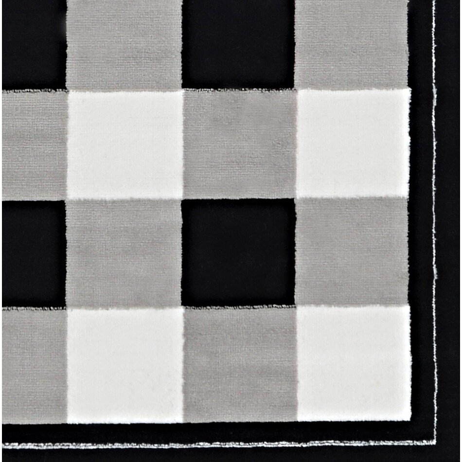 Elbert Buffalo Check 4 X 7 Area Rug Black/White Value City Furniture