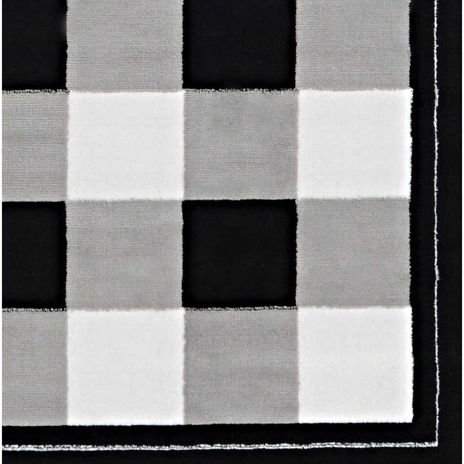 elbert black white area rug  x    