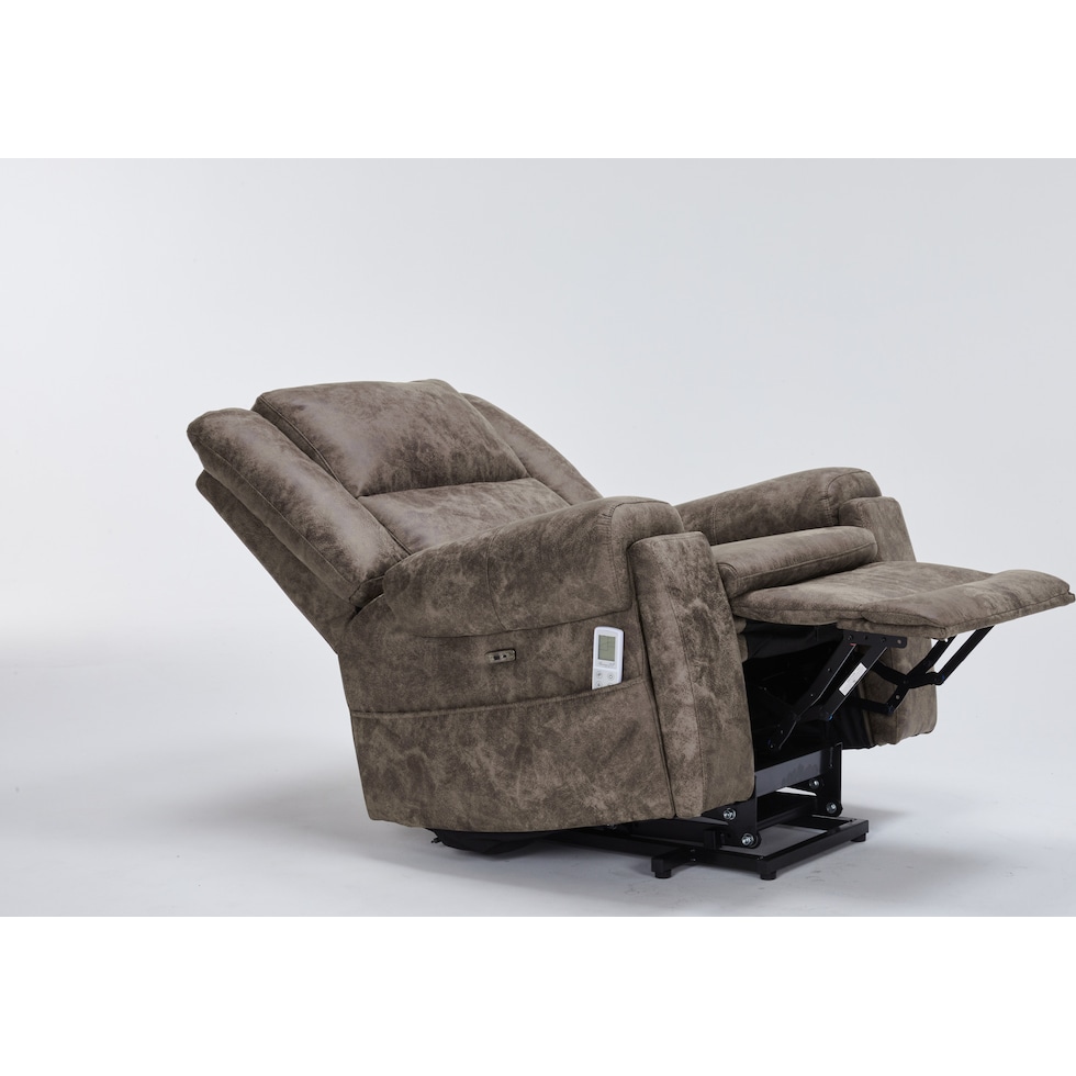 elden dark brown recliner   