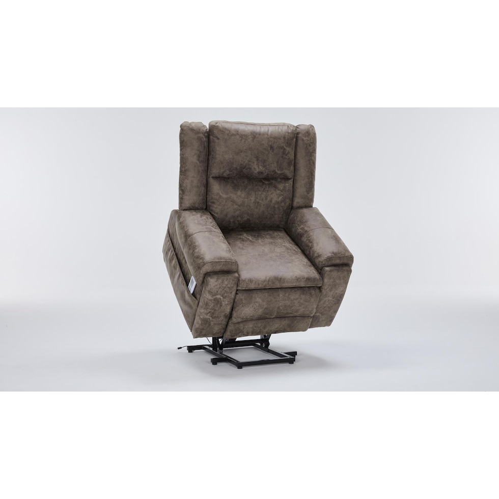 elden dark brown recliner   