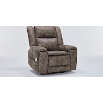 elden dark brown recliner   