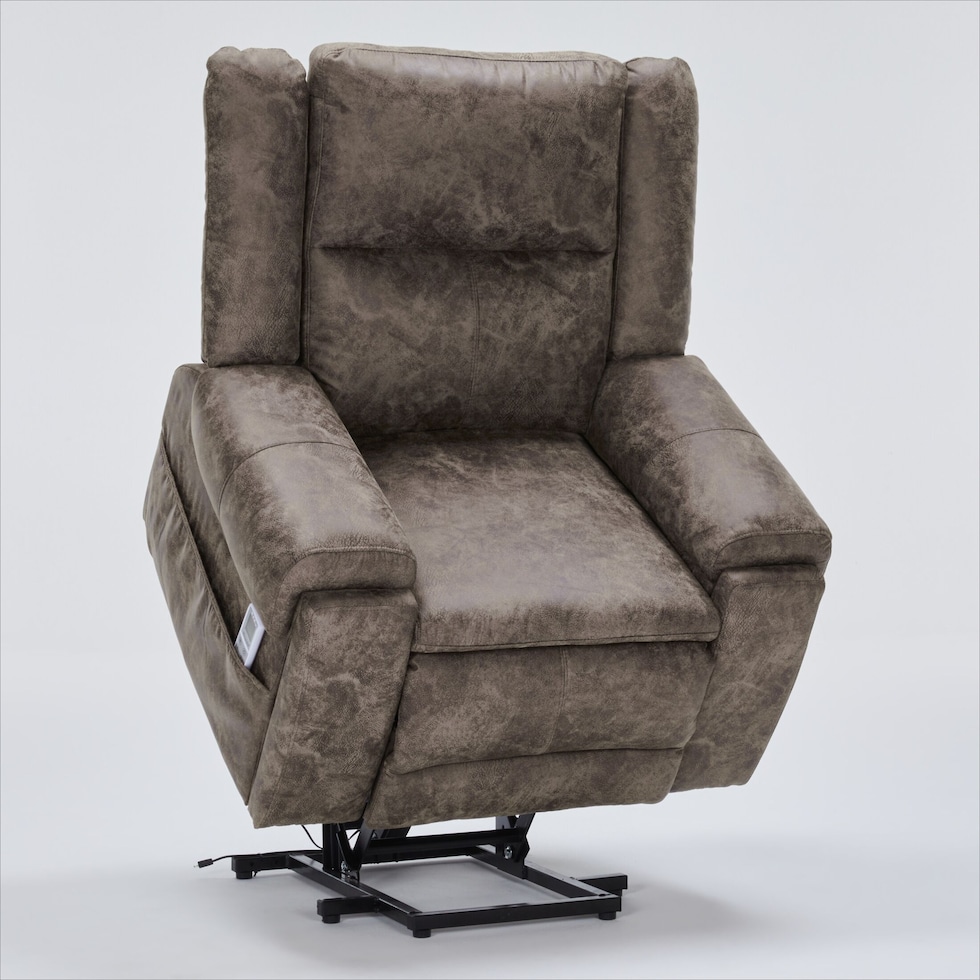 elden dark brown recliner   