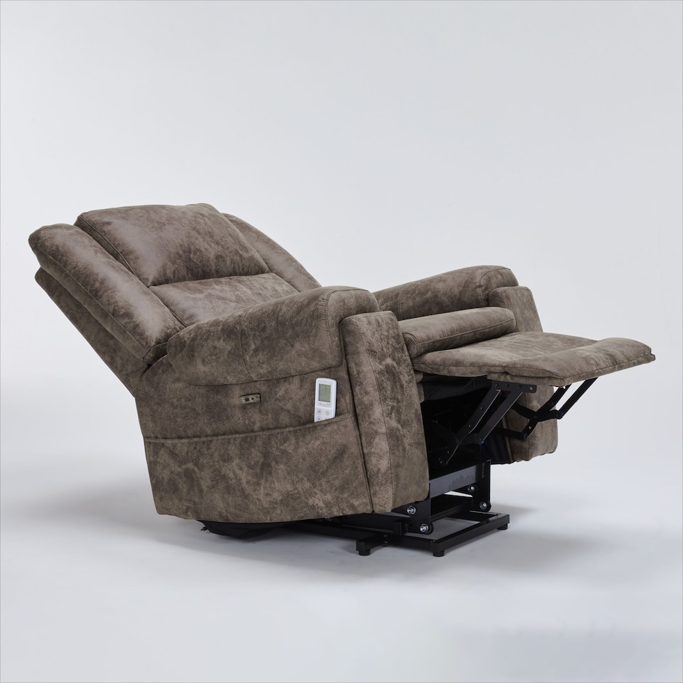 elden dark brown recliner   