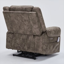 elden dark brown recliner   