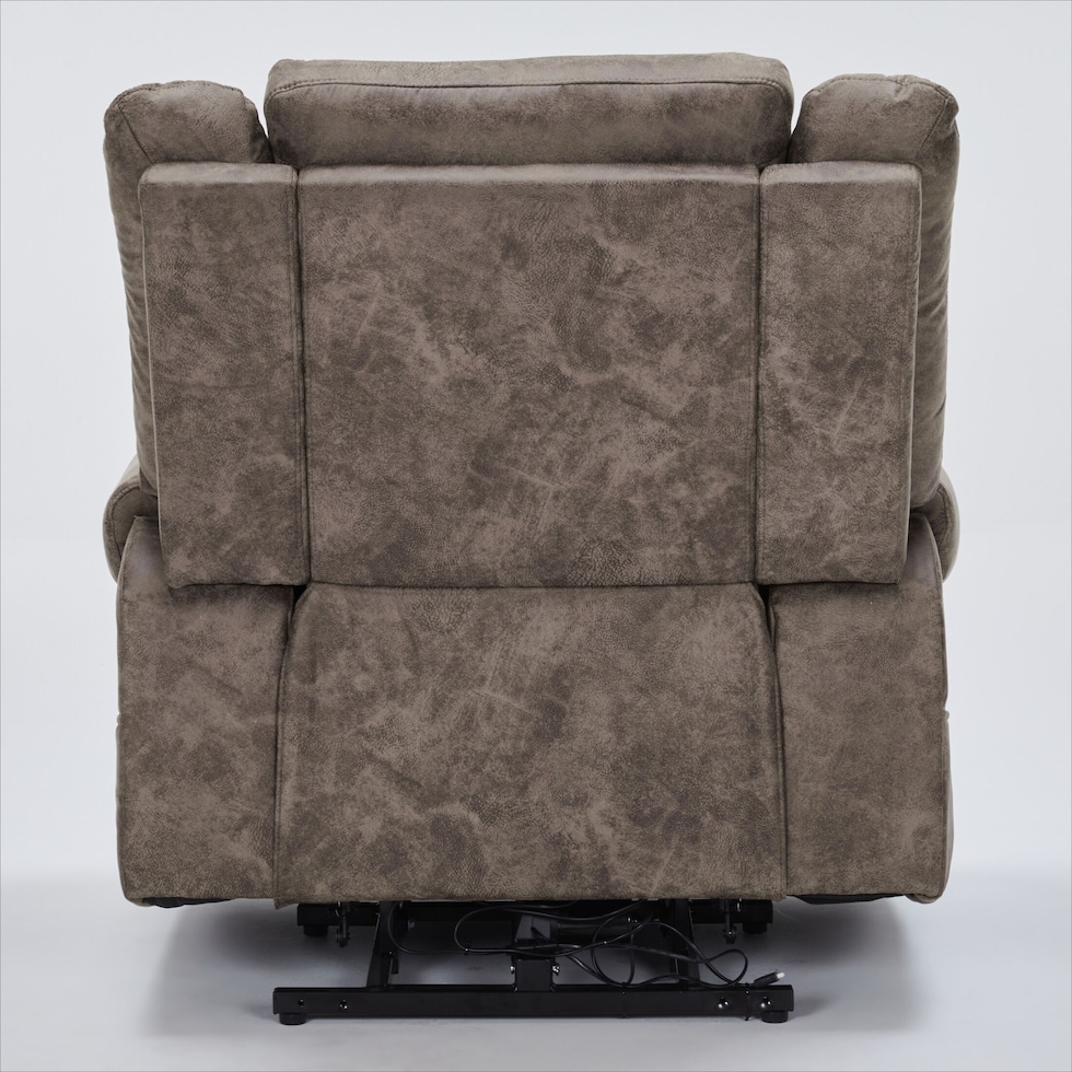 elden dark brown recliner   