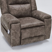 elden dark brown recliner   