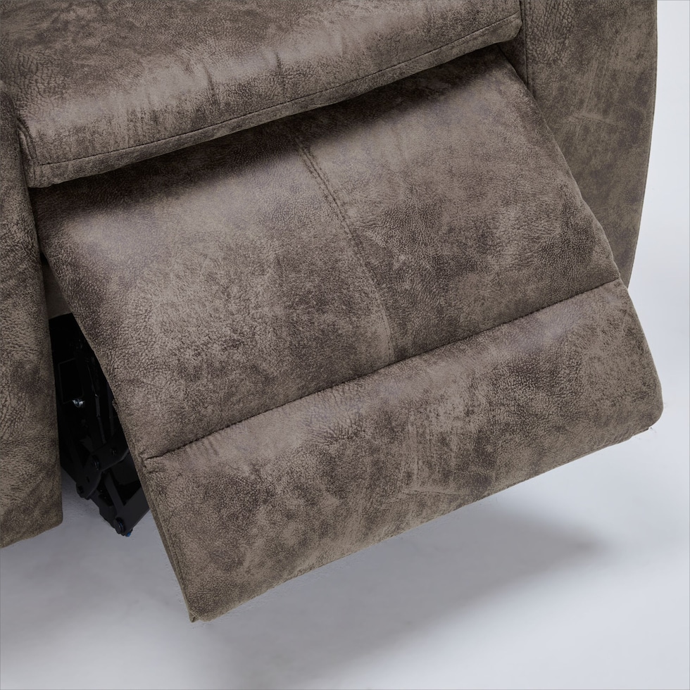 elden dark brown recliner   