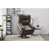 elden dark brown recliner   