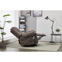 elden dark brown recliner   