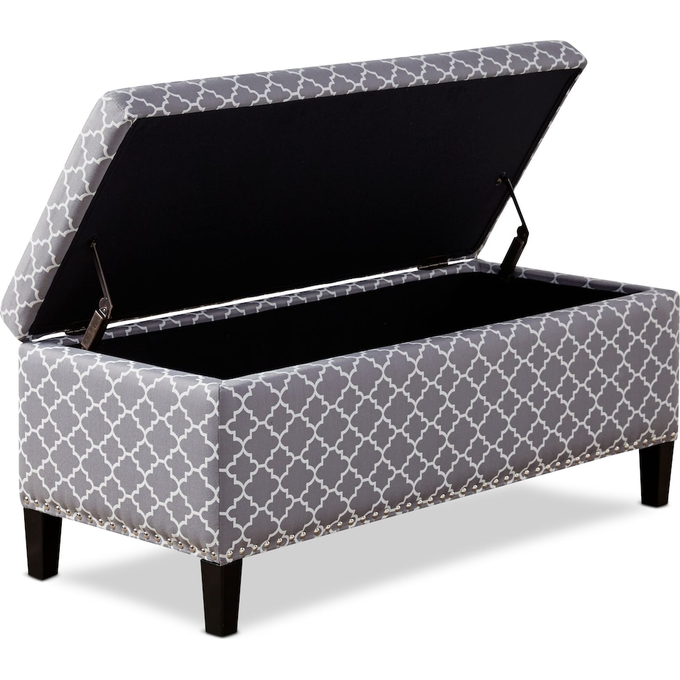 eleanor gray storage bench   