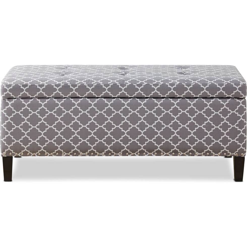 eleanor gray storage bench   