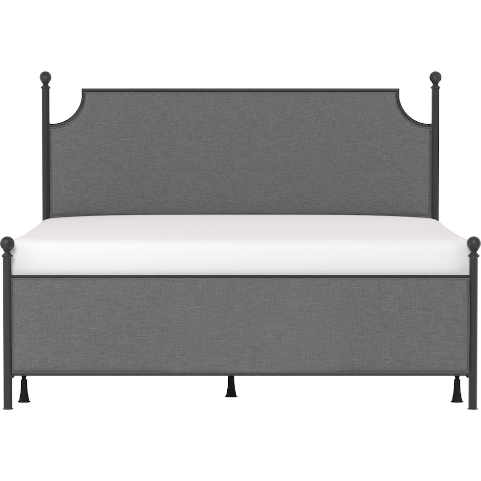 elena gray black king bed   