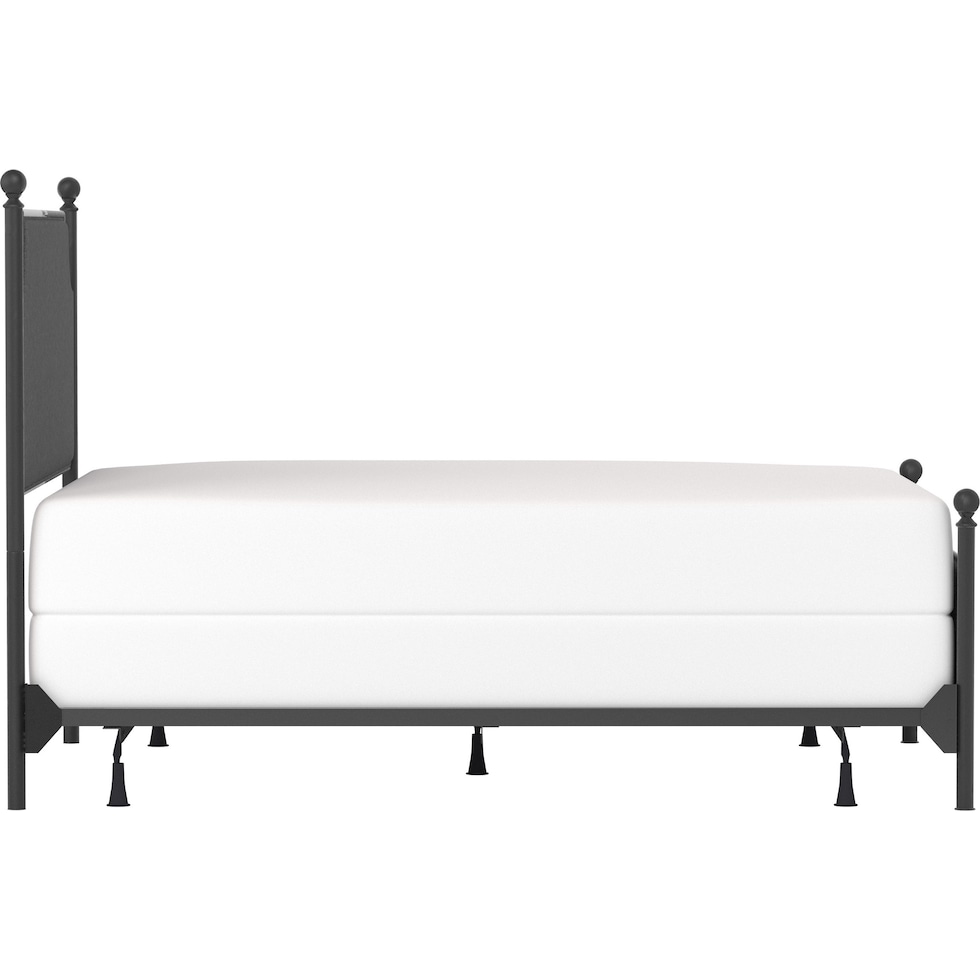 elena gray black king bed   