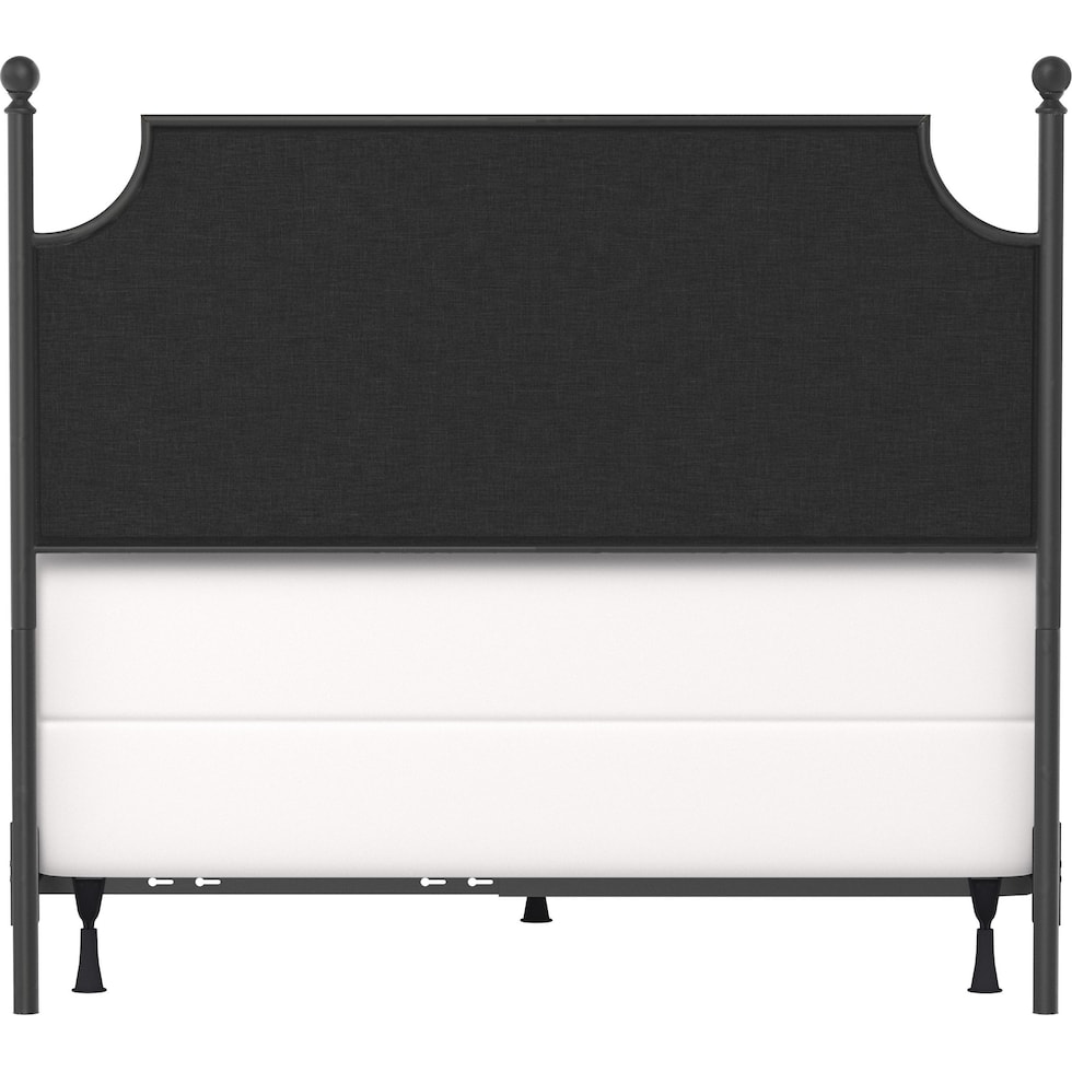 elena gray black king bed   
