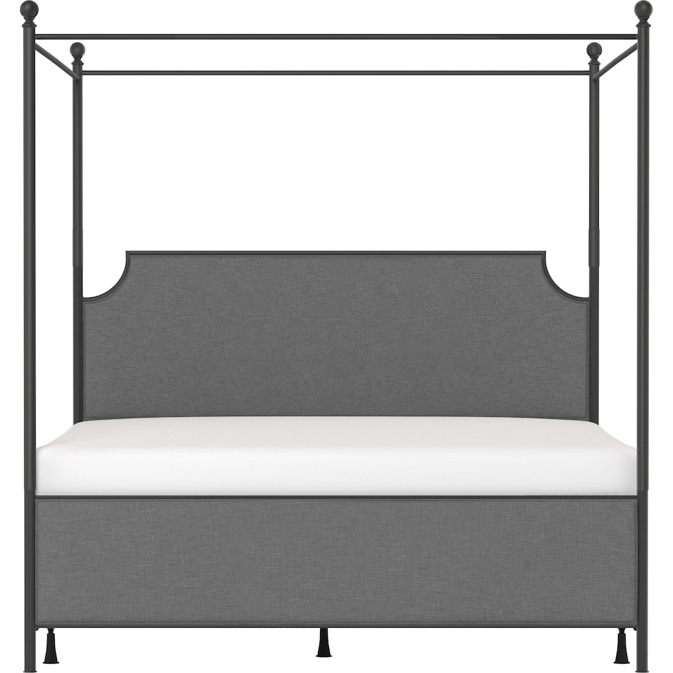 elena gray black king bed   