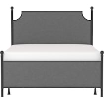 elena gray black queen bed   