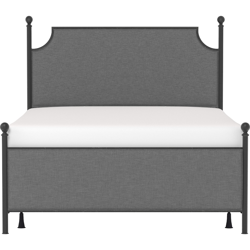 elena gray black queen bed   