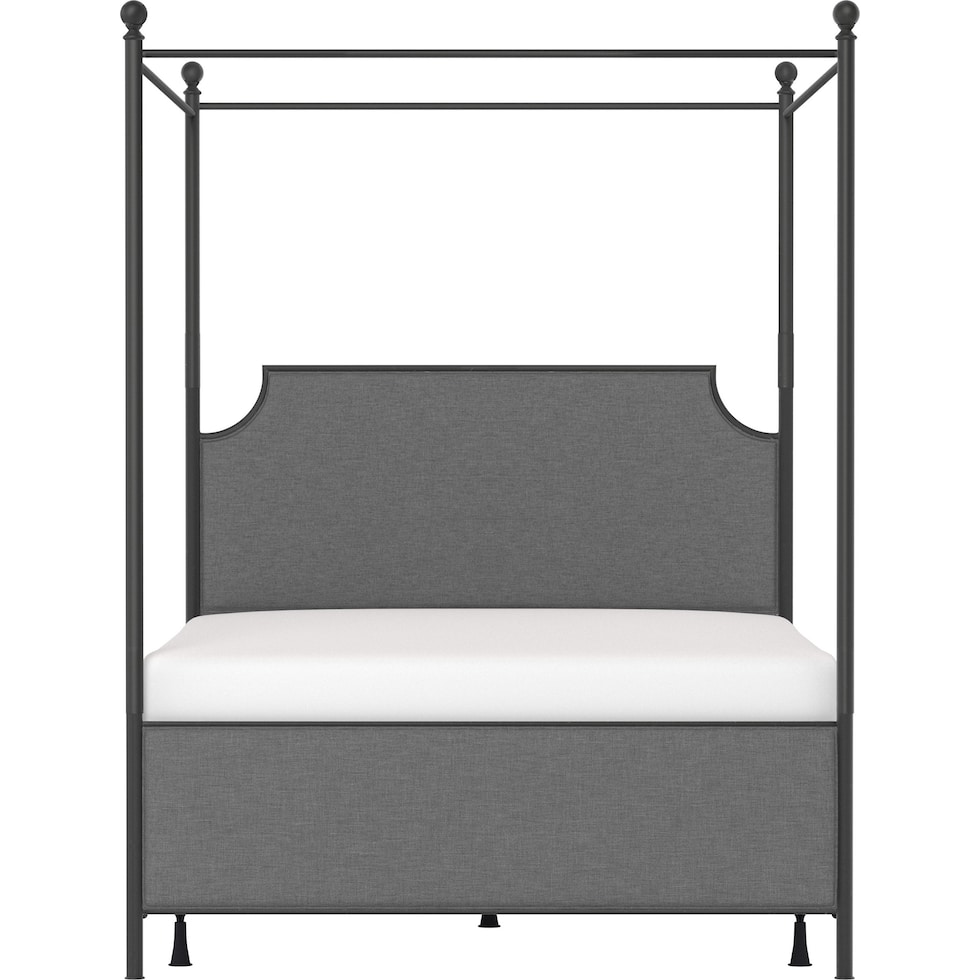 elena gray black queen bed   