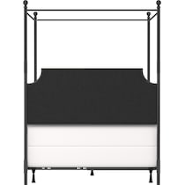 elena gray black queen bed   