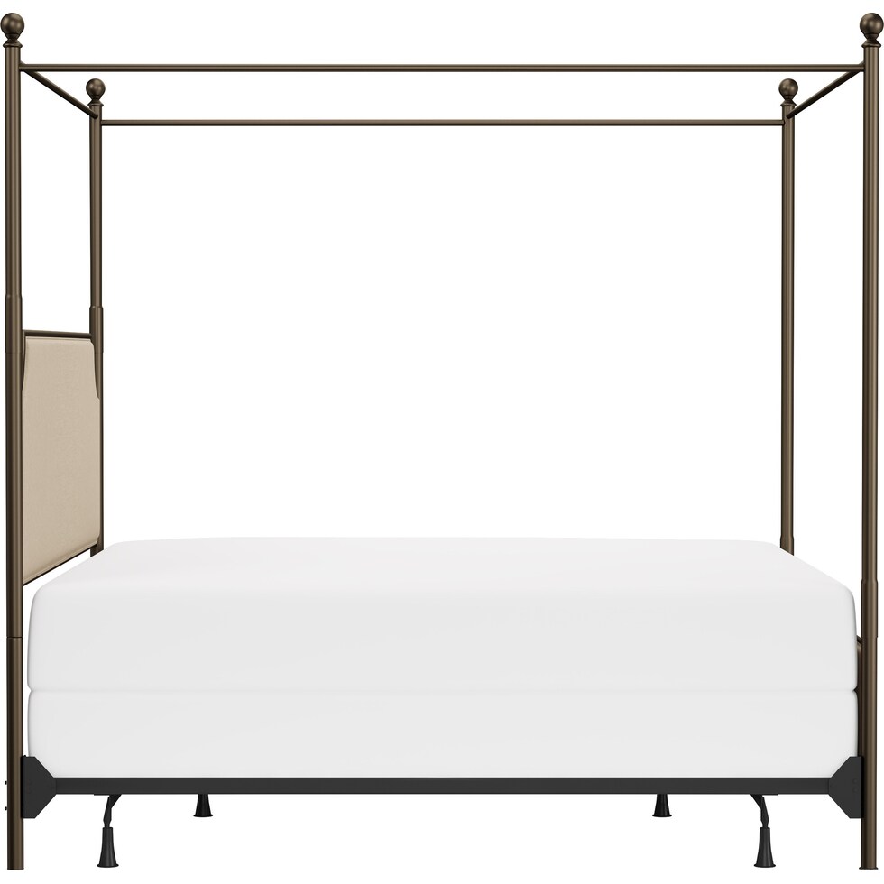 elena linen bronze king bed   