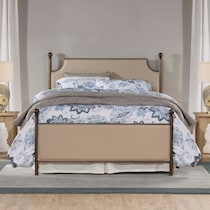 elena linen bronze queen bed   