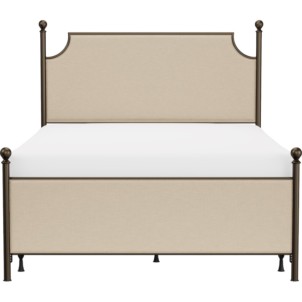 elena linen bronze queen bed   