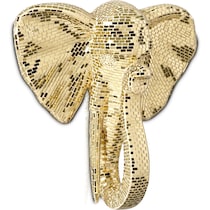 elephant head gold wall art   